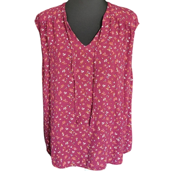 CST-F2482 BURGANDY ZIP-UP TOP main image 1